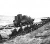 M4 Sherman Assault troops await to move inland on Kwajalein